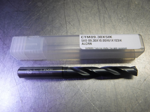 CTMI 9.30mm Coolant Thru Carbide Drill 5XD 09.30x10.00x61x103IK ALCRN (LOC1797)