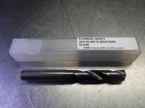 CTMI 9.50mm Carbide Drill 10mm Shank 3XD 09.50x10.00x47x089 ALCRN (LOC1797)