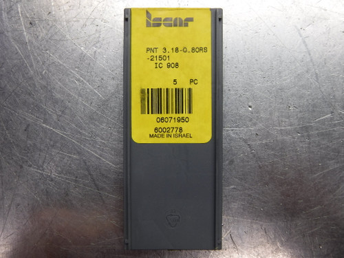 Iscar Carbide Inserts QTY5 PNT 3.18-0.80RS-21501 IC908 (LOC1758B)