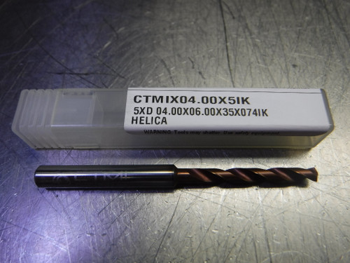 CTMI 4mm Coolant Thru Carbide Drill 5XD 04.00X06.00x35x074IK HELICA (LOC1078C)