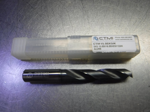 CTMI 7.80mm Carbide Drill 8mm Shank 3XD 07.80x08.00x41x079 ALCRN (LOC1078C)