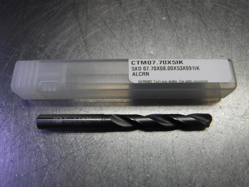 CTMI 7.70mm Coolant Thru Carbide Drill CTM07.70X5IK (LOC1070B)