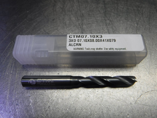 CTMI 7.10mm Carbide Drill 8mm Shank 3XD 07.10x08.00x41x079 ALCRN (LOC1304A)
