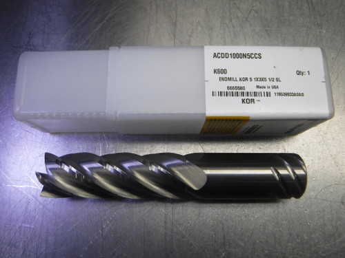 Kennametal 1" KOR 5 Flute Carbide Endmill ACDD1000N5CCS K600 (LOC1008C) Kennametal 1" KOR 5 Flute Carbide Endmill ACDD1000N5CCS K600 (LOC1008C)