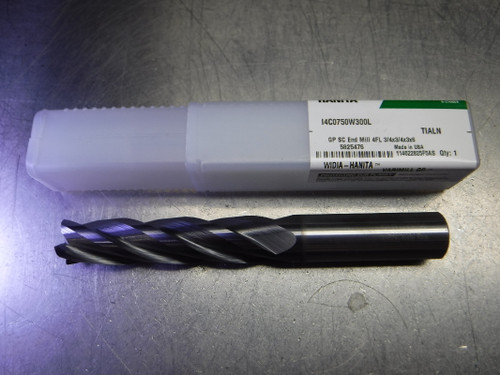 Widia/Hanita 3/4" 4 Flute Carbide Endmill 3/4" Shank I4C0750W300L (LOC3225)