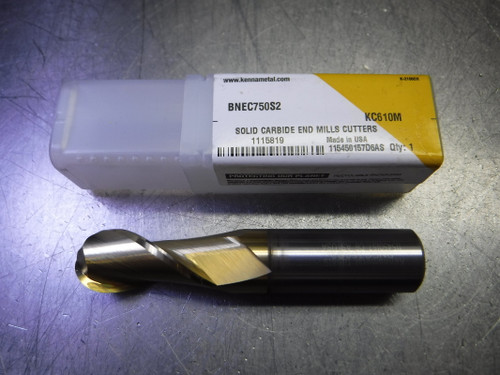 Kennametal 3/4" 2 Flute Carbide Ballnose Endmill BNEC750S2 KC610M (LOC3226)