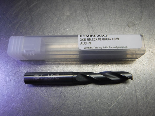 CTMI 9.20mm Carbide Drill 10mm Shank 3XD 09.20x10.00x47x089 ALCRN (LOC3236)