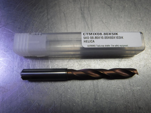 CTMI 8.80mm Coolant Thru Carbide Drill 5XD 08.80x10.00x60x103IK HELICA (LOC3238A)