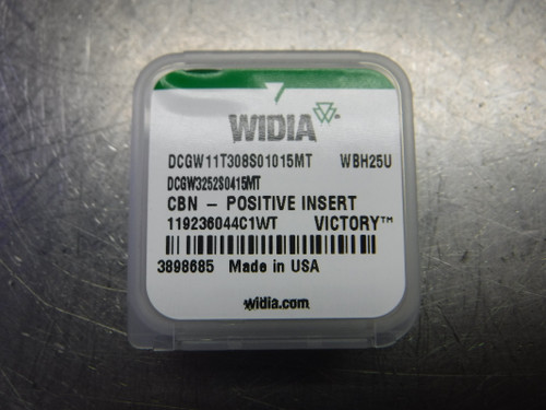 Widia CBN Insert QTY1 DCGW11T308S01015MT / DCGW3252S0415MT WBH25U (LOC191)