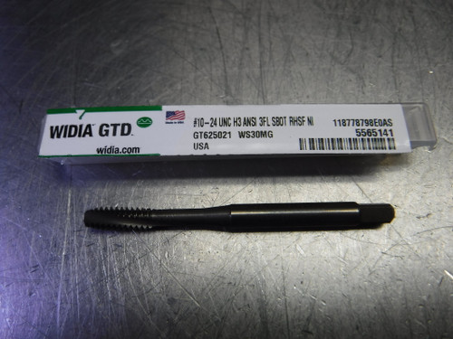 Widia/GTD GT62 Series #10-24 UNC H3 3 flute HSS Semi-Bottom Tap GT625021 (LOC186)