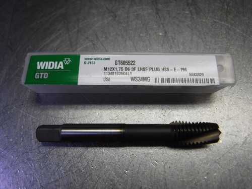 Widia/GTD M12x1.75 D6 3 flute HSS Plug Tap GT605522 (LOC3296)