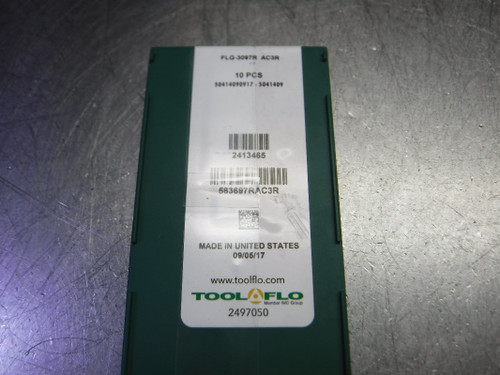 Tool-Flo Carbide Grooving Inserts QTY10 FLG-3097R AC3R (LOC3297)