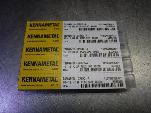 Kennametal 10-32 H2 2 Flute HSS SP Plug Tap QTY5 T820NF#10-32RH2-A (LOC3299)