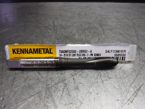 Kennametal HSS-E 1/4-28 H3 Spiral Flute Plug Tap T660NF02500-28RH3-A (LOC3694)