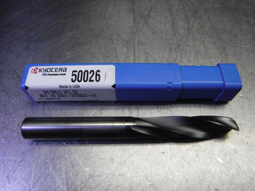 SGS/Kyocera 3/8" 2 Flute High Performance Carbide Drill 50026 (LOC3312)