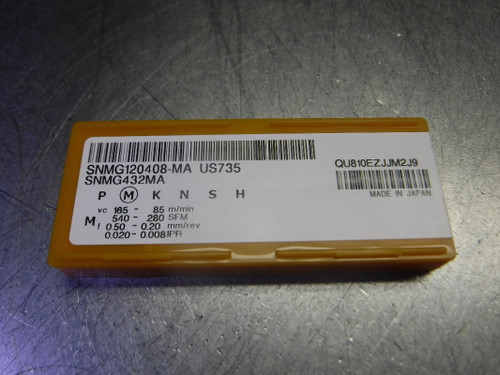 Mitsubishi Carbide Inserts QTY10 SNMG432MA / SNMG120408-MA US735 (LOC3341)