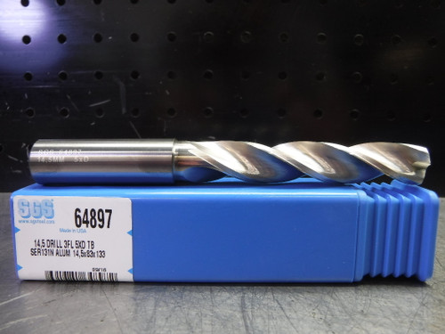 SGS 14.5mm, 124° Point, 30° Helix Carbide Drill 3 Flute 64897 (LOC3666)