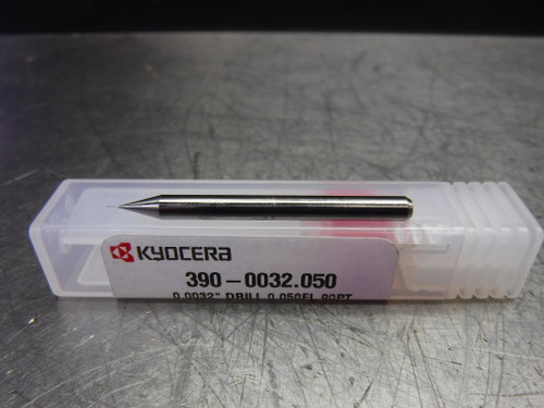 Kyocera 0.0032" 90° Solid Carbide Micro Twist Drill 390-0032.050 (LOC3668A)