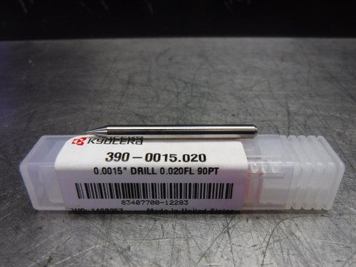Kyocera 0.0015" 90° Solid Carbide Micro Twist Drill 390-0025.040KAP (LOC3668B) Kyocera 0.0015" 90° Solid Carbide Micro Twist Drill 390-0025.040KAP (LOC3668B)