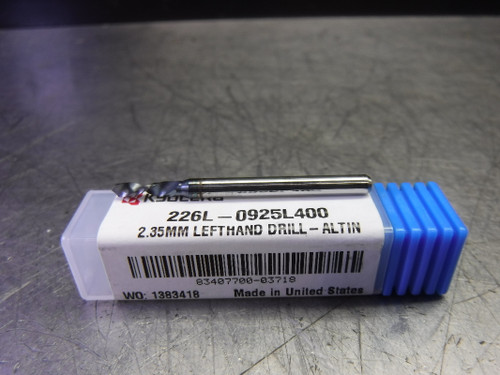 Kyocera 2.35mm 130° Carbide Lefthand Micro Twist Drill 226L-0925L400 (LOC3669)