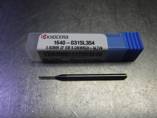 Kyocera 0.80mm 2 Flute Carbide Endmill 3mm Shank 1640-0315L354 (LOC3378A)