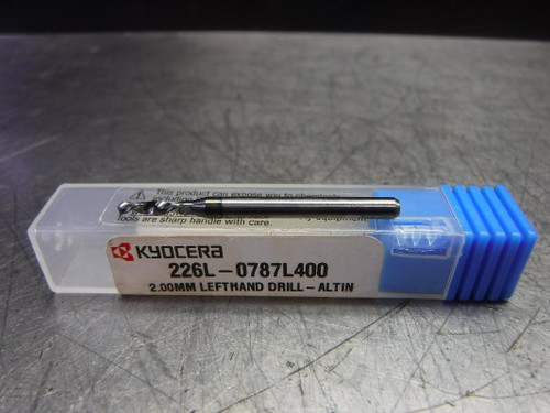 Kyocera 2.00mm 130° Carbide Lefthand Micro Twist Drill 226L-0787L400 (LOC3669)