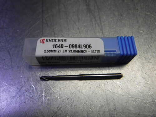 Kyocera 2.50mm 2 Flute Carbide Endmill 3mm Shank 1640-0984L906 (LOC3380)