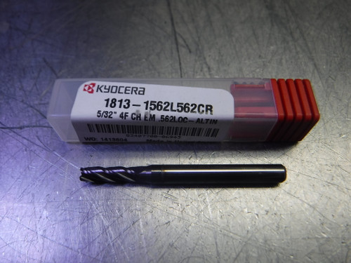 Kyocera 5/32" 4 Flute Carbide Endmill 3/16" Shank 1813-1562L562CR (LOC3388A)