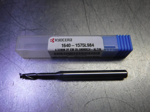 Kyocera 4mm 2 Flute Carbide Endmill 6mm Shank 1640-1575L984 (LOC3336)