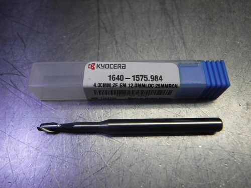 Kyocera 4mm 2 Flute Carbide Endmill 6mm Shank 1640-1575.984 (LOC3336)