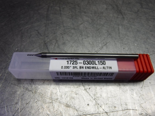 Kyocera 0.030" Carbide Ball Nose Endmill 3 Flute 1725-0300L150 (LOC3638A)