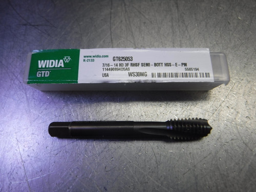 Widia/GTD 7/16-14 H3 3 Flute HSS Semi Bottom Tap GT625053 WS30MG (LOC3393A)