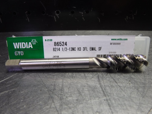 Widia 1/2-13NC H3 HSS-E Spiral Flute Tap 3 Flute 86524 (LOC3657)