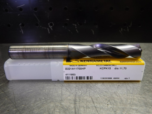 Kennametal 11.70mm Carbide Drill 12mm Shank B221A11700HP KCPK15 (LOC3660)