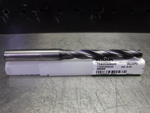 Widia 6.40mm Carbide Drill Coolant Thru 8mm Shank TDS502A06400 WU25PD (LOC3660)