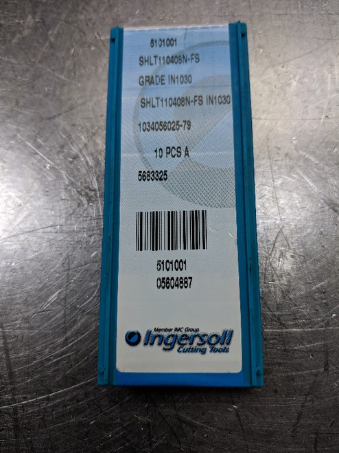Ingersoll Carbide Drill Inserts QTY10 SHLT110408N-FS IN1030 (LOC2910B)