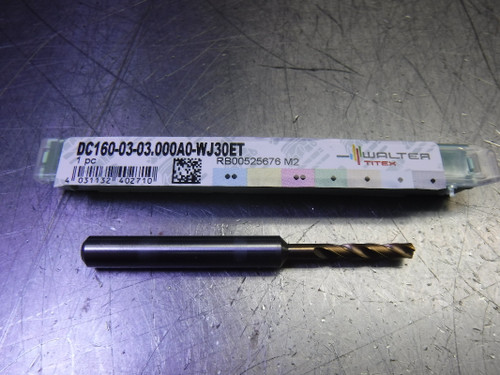 Walter/Titex 3mm Carbide Drill 6mm Shank DC160-03-03.000A0-WJ30ET (LOC3442) Walter/Titex 3mm Carbide Drill 6mm Shank DC160-03-03.000A0-WJ30ET (LOC3442)
