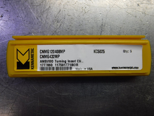 Kennametal Carbide Inserts QTY5 CNMG423MP / CNMG120408MP KC5025 (LOC3665) Kennametal Carbide Inserts QTY5 CNMG423MP / CNMG120408MP KC5025 (LOC3665)