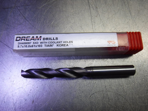 YG Dream 9.7mm Coolant Thru Carbide Drill 10mm Shank DH408097 (LOC3448A)