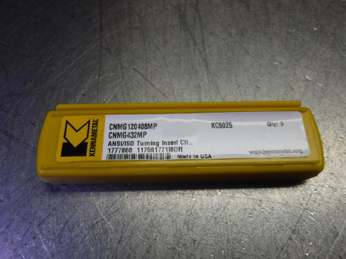 Kennametal Carbide Inserts QTY5 CNMG432MP / CNMG120408MP KC5025 (LOC3448B)