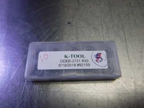 K-Tool Carbide Inserts QTY10 ODEB-2721 X33 (LOC3468B)