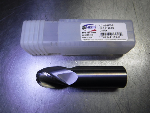 Melin 1" 4 Flute Carbide Ballnose Endmill 1" Shank CCMG-3232-B (LOC3488A)