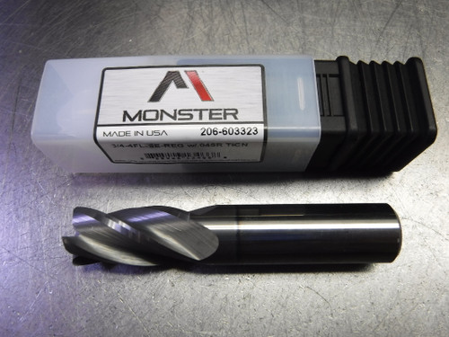 Monster 3/4" 4 Flute Carbide Endmill 3/4" Shank .045" R 206-603323 (LOC2128A)