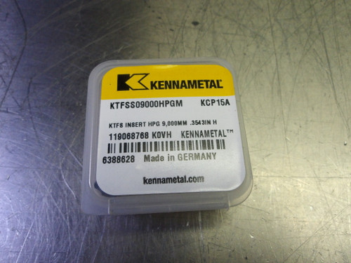 Kennametal 9mm Carbide Drill Tip Insert QTY1 KTFSS09000HPGM KCP15A (LOC2026B)