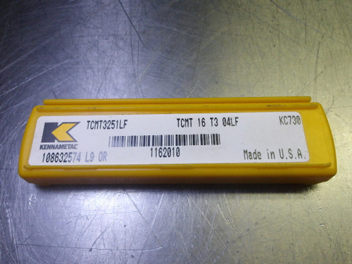 Kennametal Carbide Finishing Inserts QTY5 TCMT3251LF/TCMT 16 T3 04LF KC730 (LOC3618B)