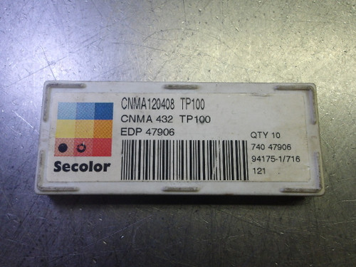 SECO Carbide Inserts QTY10 CNMA 120408 / CNMA 432 TP100 (LOC3613B)