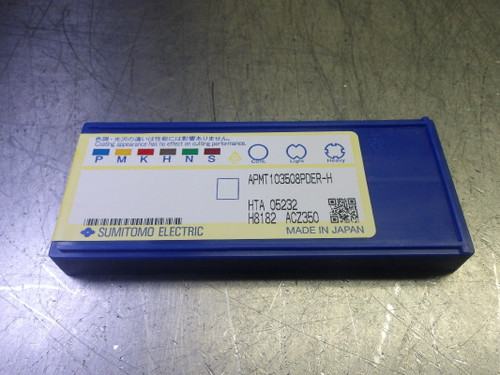 Sumitomo Carbide Milling Inserts QTY10 APMT103508PDER-H ACZ350 (LOC1949A)