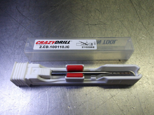 Mikron CrazyDrill 1.10mm Coolant Thru Carbide Drill 2.CD.100110.IC (LOC1905A)