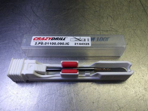 Mikron CrazyDrill 1.1mm Coolant Thru Carbide Drill 2.PD.01100.090.IC (LOC1905A)