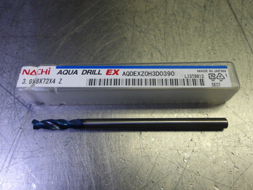 Nachi Aqua EX 3.9mm Coolant Thru Flat Tipped Drill AQDEXZ0H3D0390 (LOC1938B)